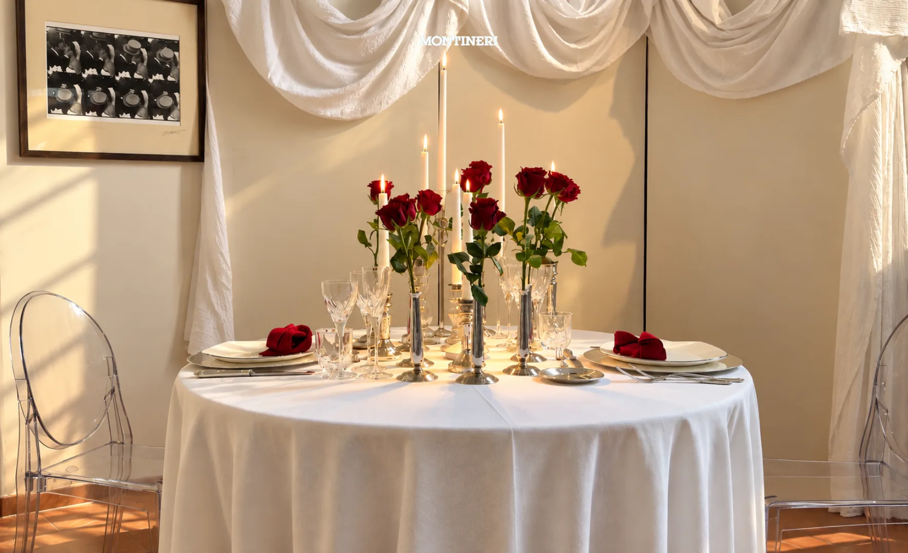 Cena romantica - allestimento Montineri