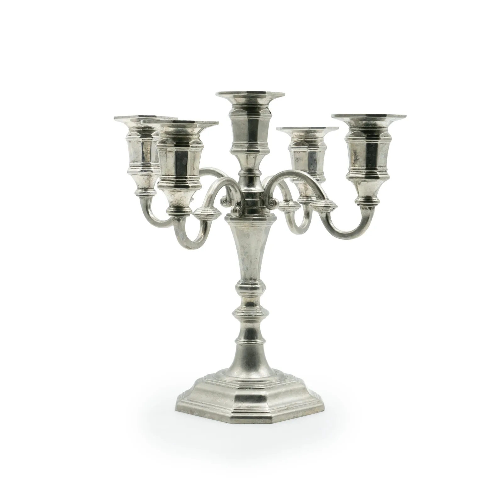 Candelabro alpacca argentata Parigi - noleggio candelabri e bugie Montineri