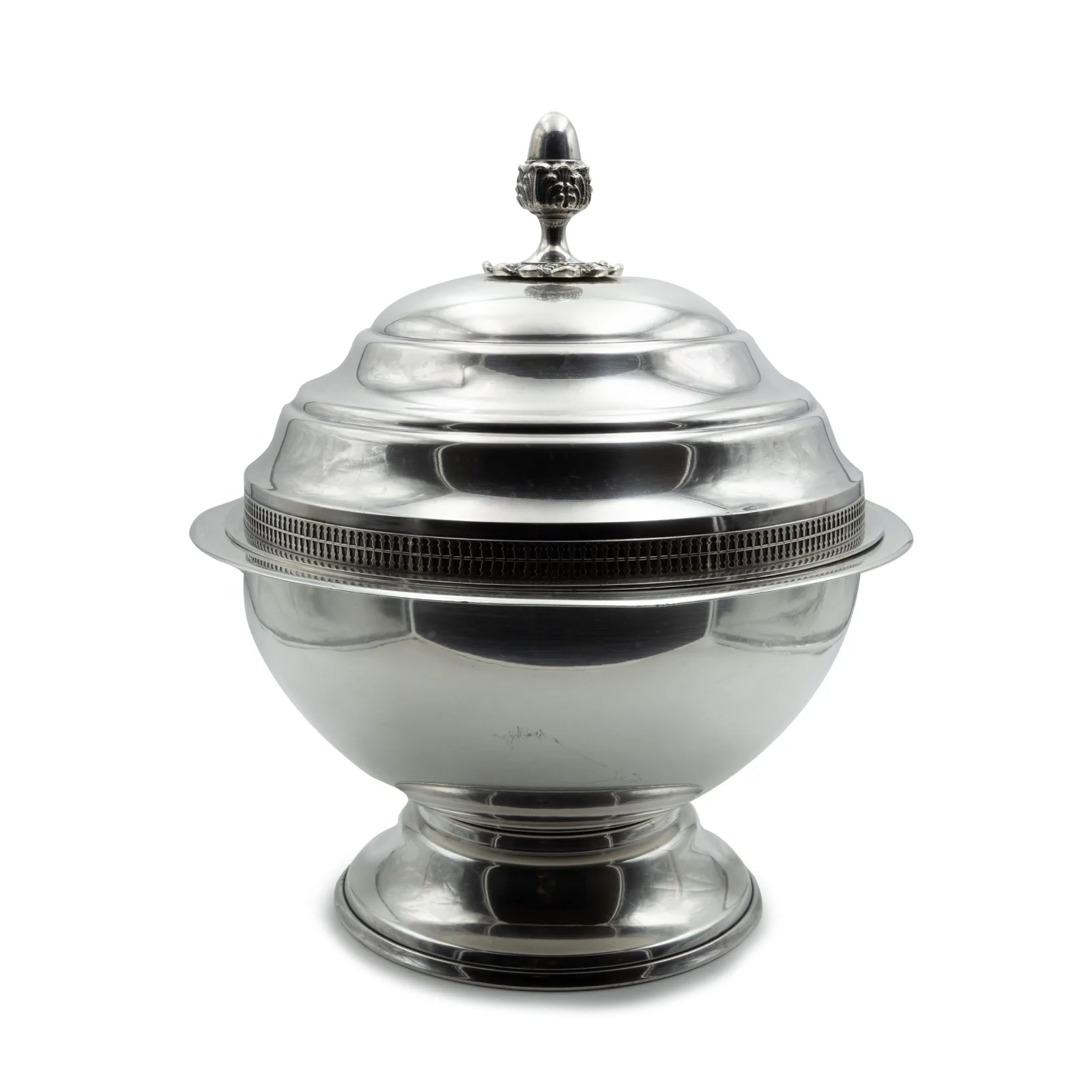 Coppone argento con coperchio - noleggio accessori da buffet Montineri