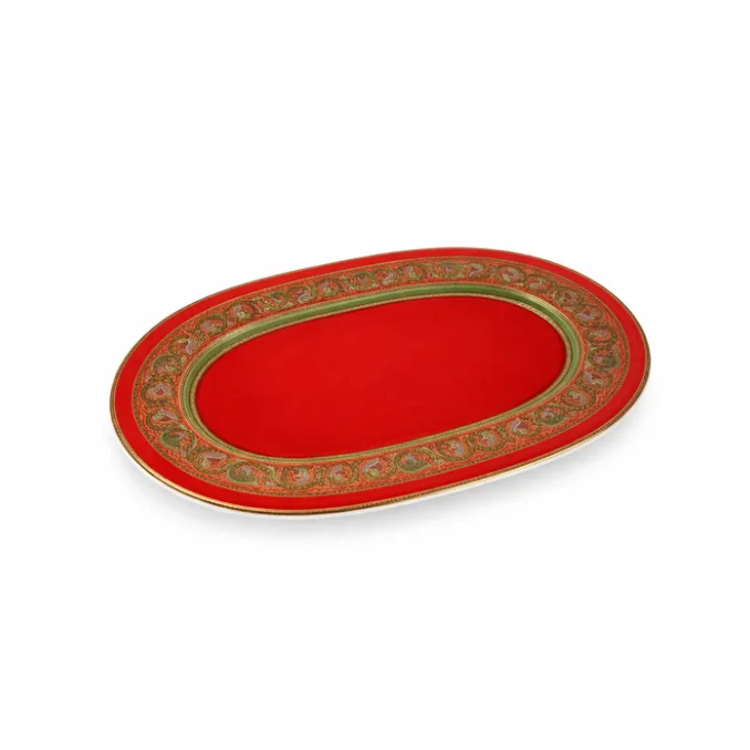 Piatto da portata ovale Etro Persia - noleggio accessori da buffet Montineri