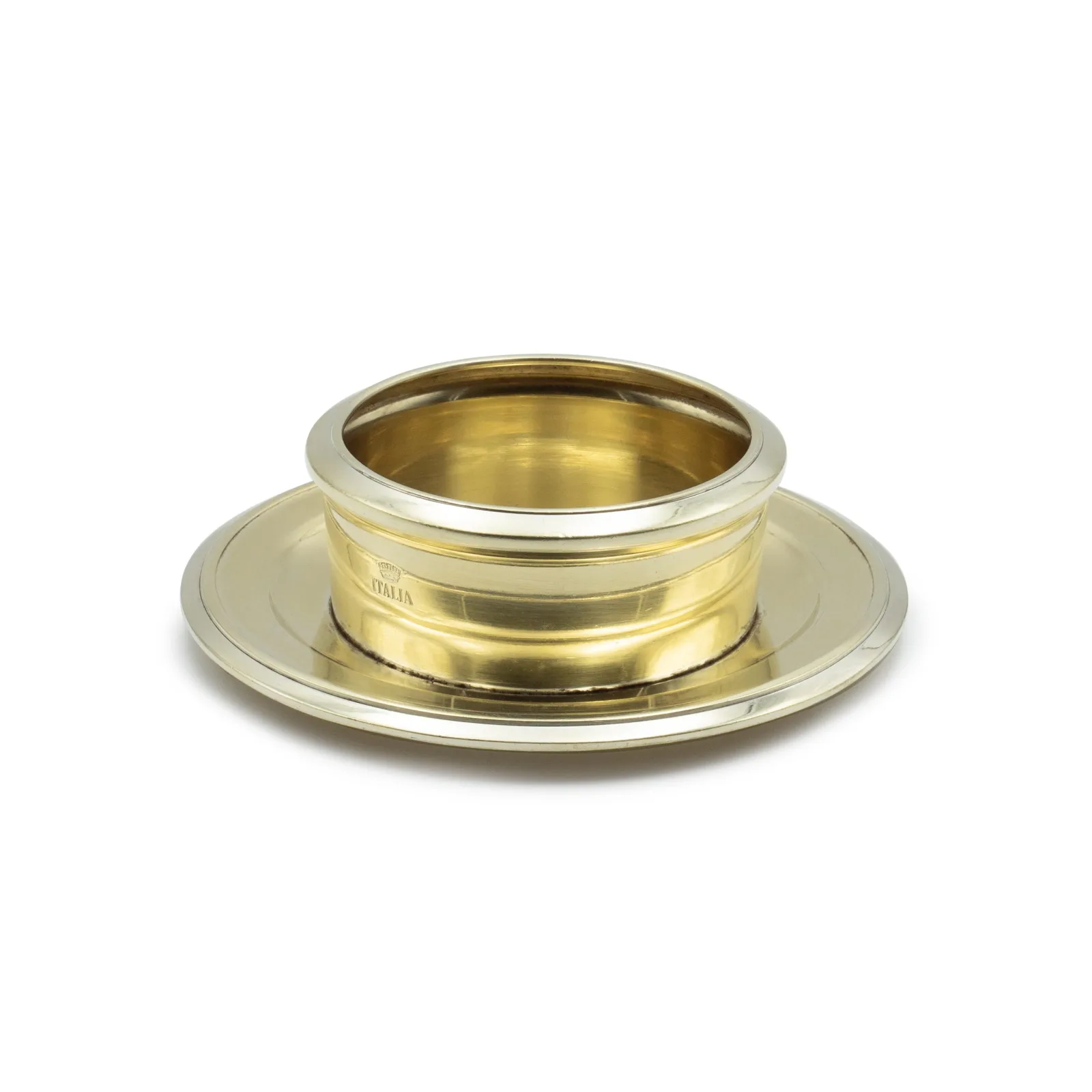 Salsiera Italia oro con piattino - noleggio accessori da tavola Montineri