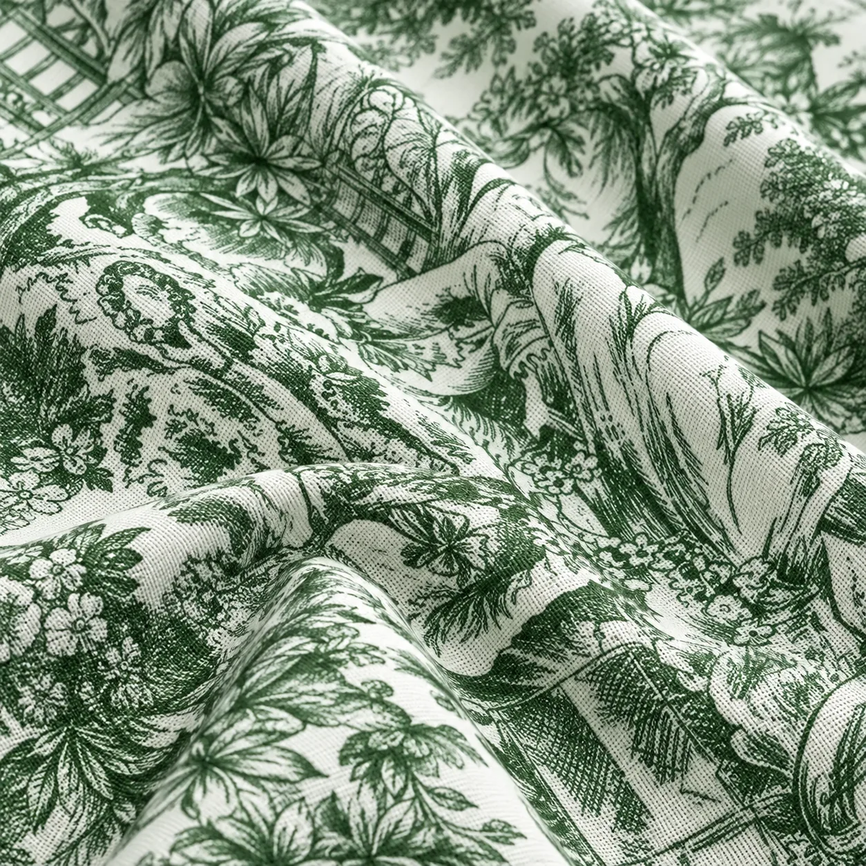 Toile de Jouy verde - dettaglio 2