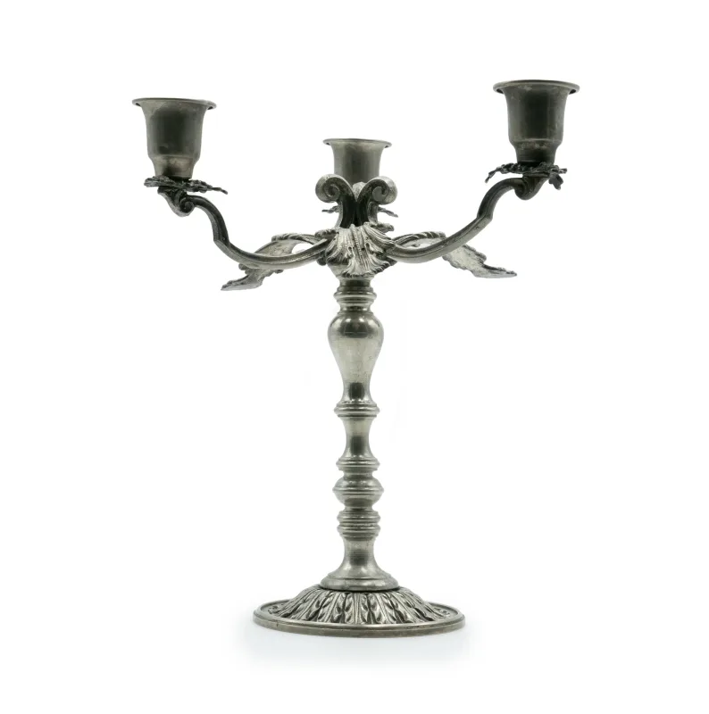Candelabro peltro - noleggio candelabri e bugie Montineri