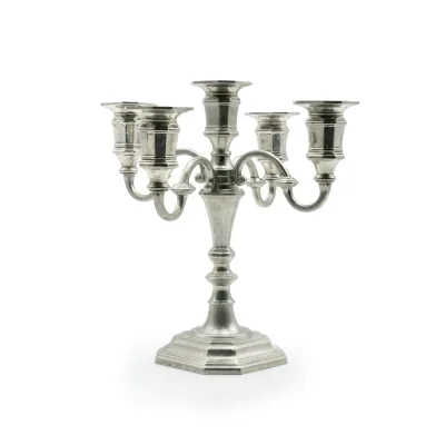 Candelabro alpacca argentata Parigi - noleggio candelabri e bugie Montineri