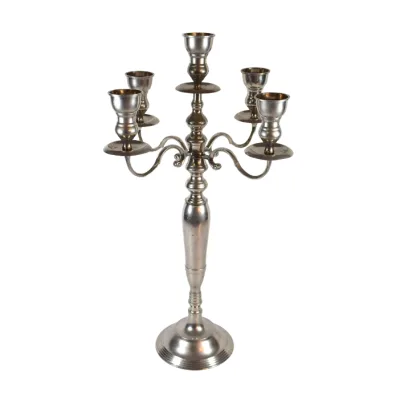 Candelabro alpacca argentata Parigi - dettaglio 2