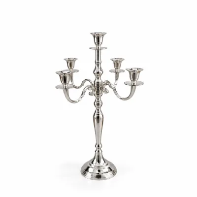 Candelabro metallo silver lucido - dettaglio 3