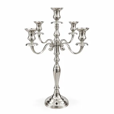 Candelabro metallo silver lucido - dettaglio 4