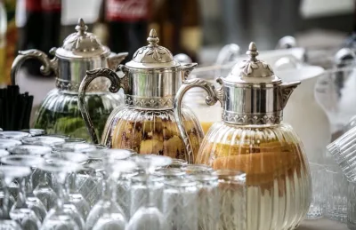 Caraffa Inglese vetro e argento - dettaglio 2