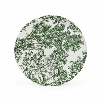 Cover per sottopiatto tela jouy verde - noleggio natale Montineri