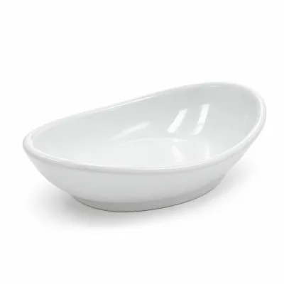 Piatto da portata ovale ceramica bianca fondo - dettaglio 3