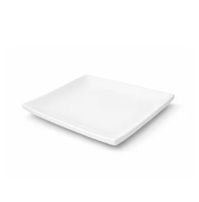 Piatto da portata quadrato ceramica bianca - noleggio accessori da buffet Montineri