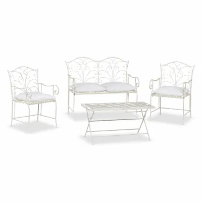 Set ferro battuto bianco - dettaglio 2