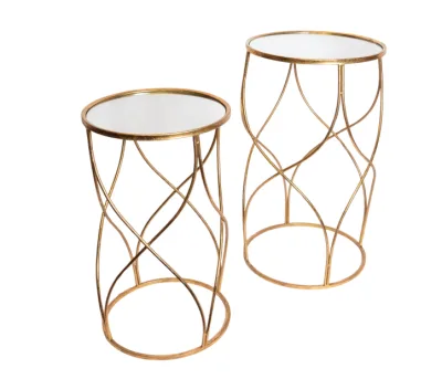 Tavolo tondo specchio oro - dettaglio 2