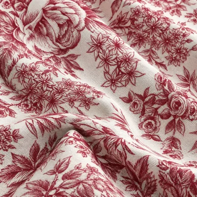 Toile de Jouy bordeaux - dettaglio 2
