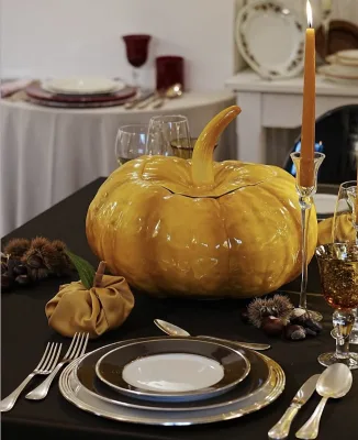Zuppiera ceramica zucca - dettaglio 4